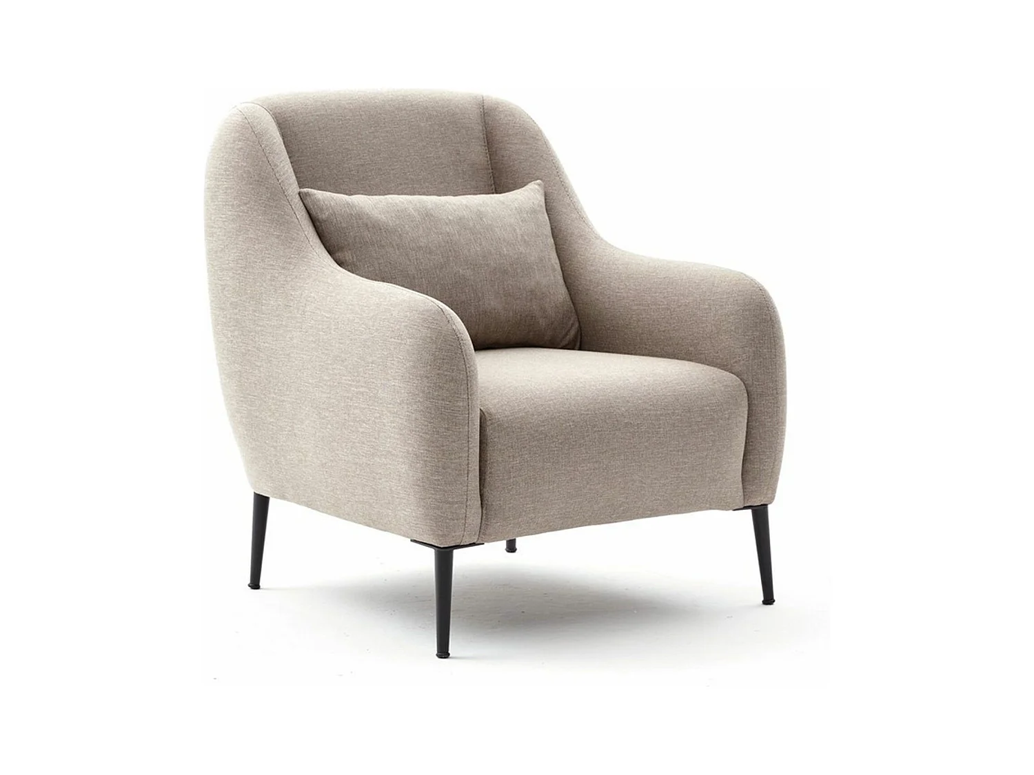 Fauteuil Juanita Tissu Blanc crème