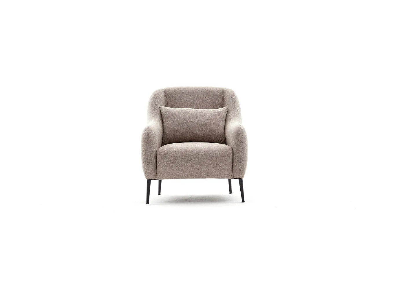 Moderne 1-zits fauteuil – 77 x 70 x 77 cm – crème – beukenhout, antibacteriële stof, 28 DNS schuim
