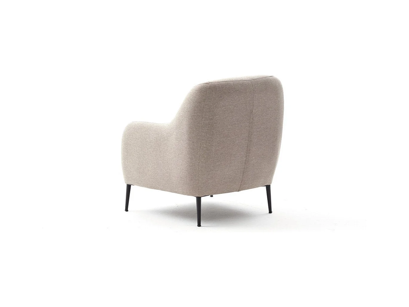 Moderne 1-zits fauteuil – 77 x 70 x 77 cm – crème – beukenhout, antibacteriële stof, 28 DNS schuim