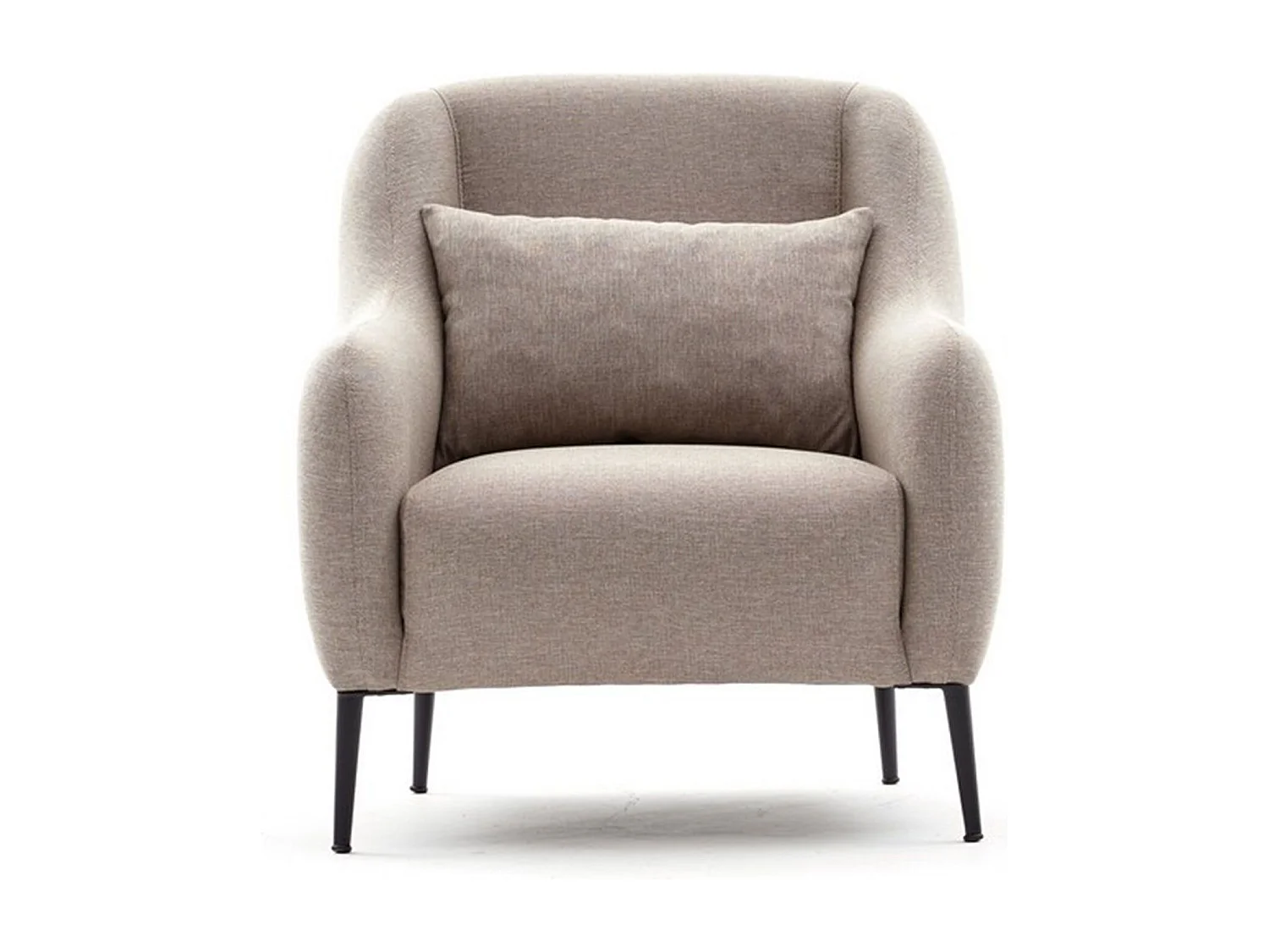 Poltrona moderna de 1 lugar – 77 x 70 x 77 cm – creme – madeira de faia, tecido antibacteriano, espuma 28 DNS