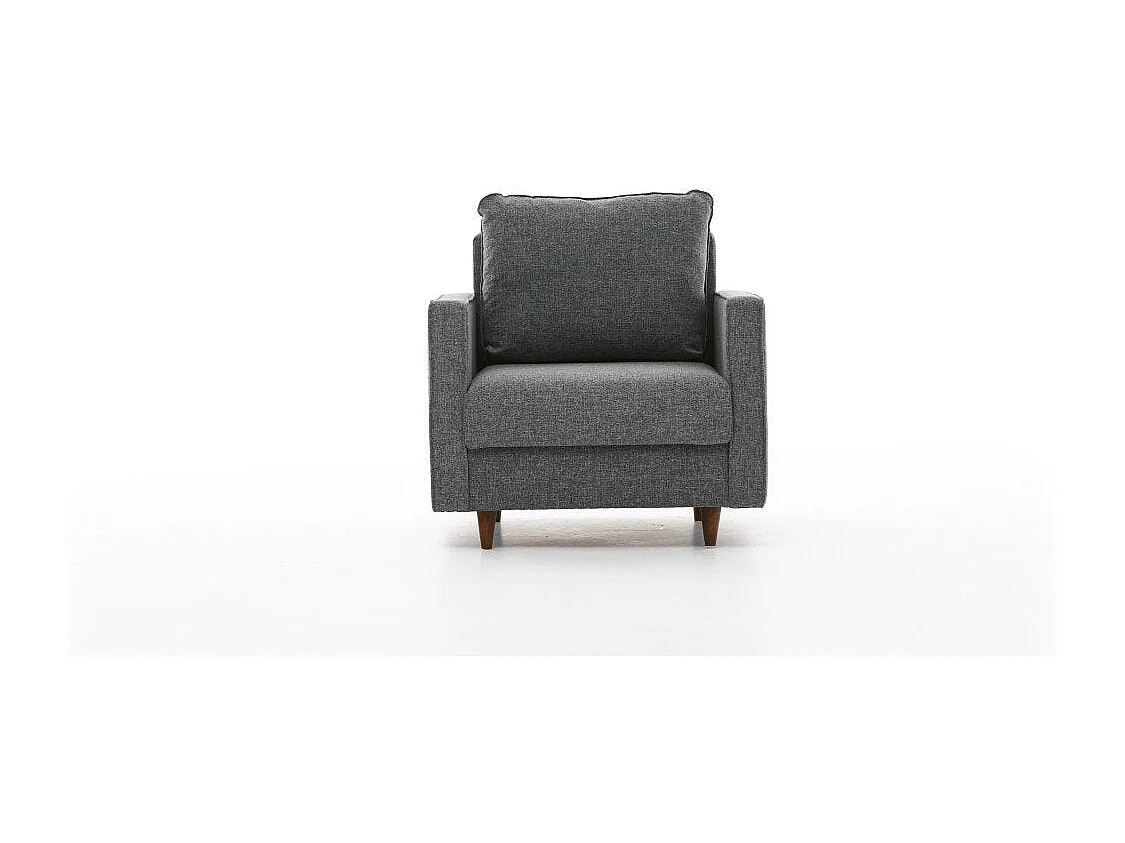 Fauteuil moderne Evania Tissu Gris