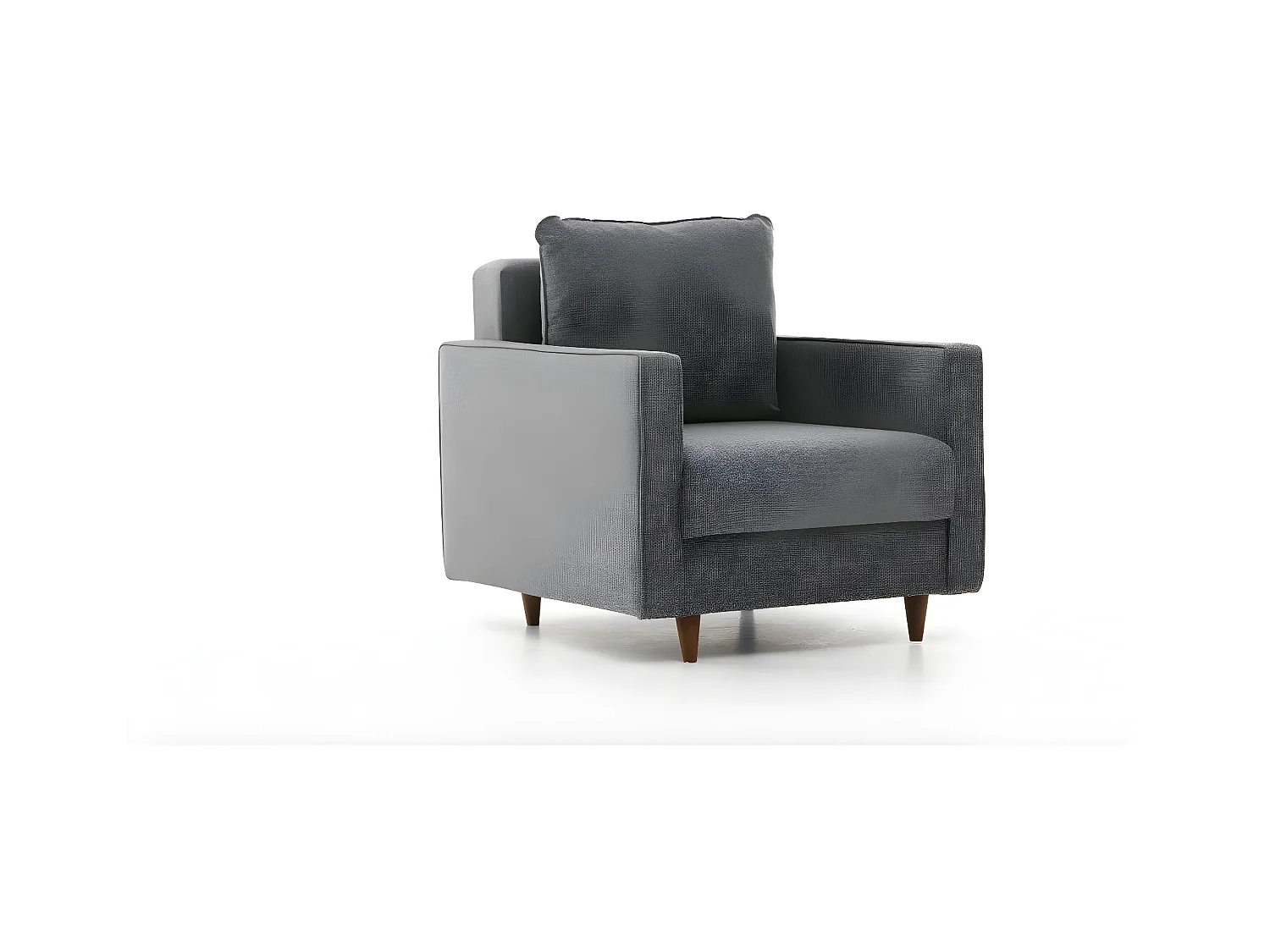 Moderne 1-zits fauteuil – 85 x 82 x 90 cm – grijs – polyester