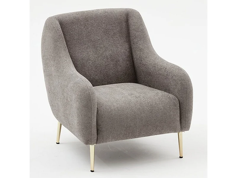 Sillón Altadena 308, Gris, 77x70x70cm, Tapiz, Patas: Metal