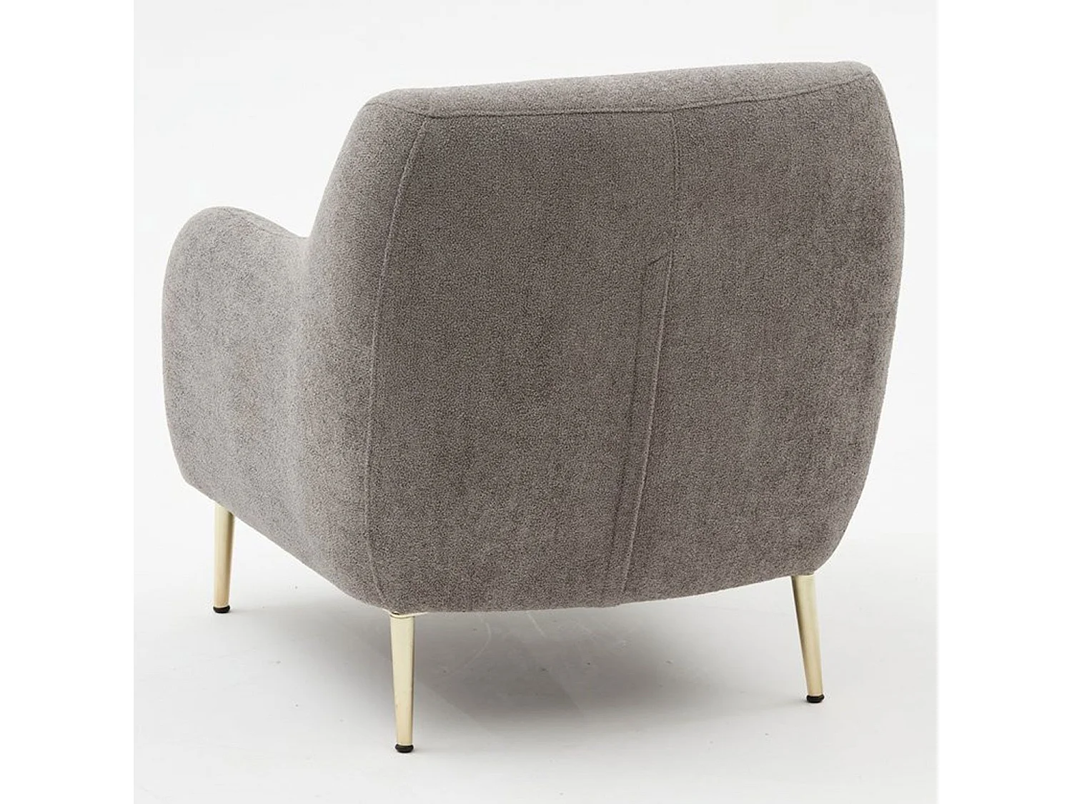 Poltrona moderna de 1 lugar – 77x70x77 cm – cinza – madeira de faia e poliéster