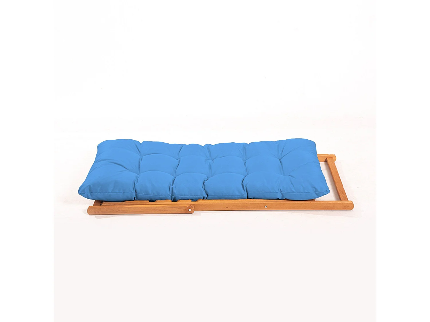 Klappbarer Buchenholz-Liegestuhl Velkar - Blau