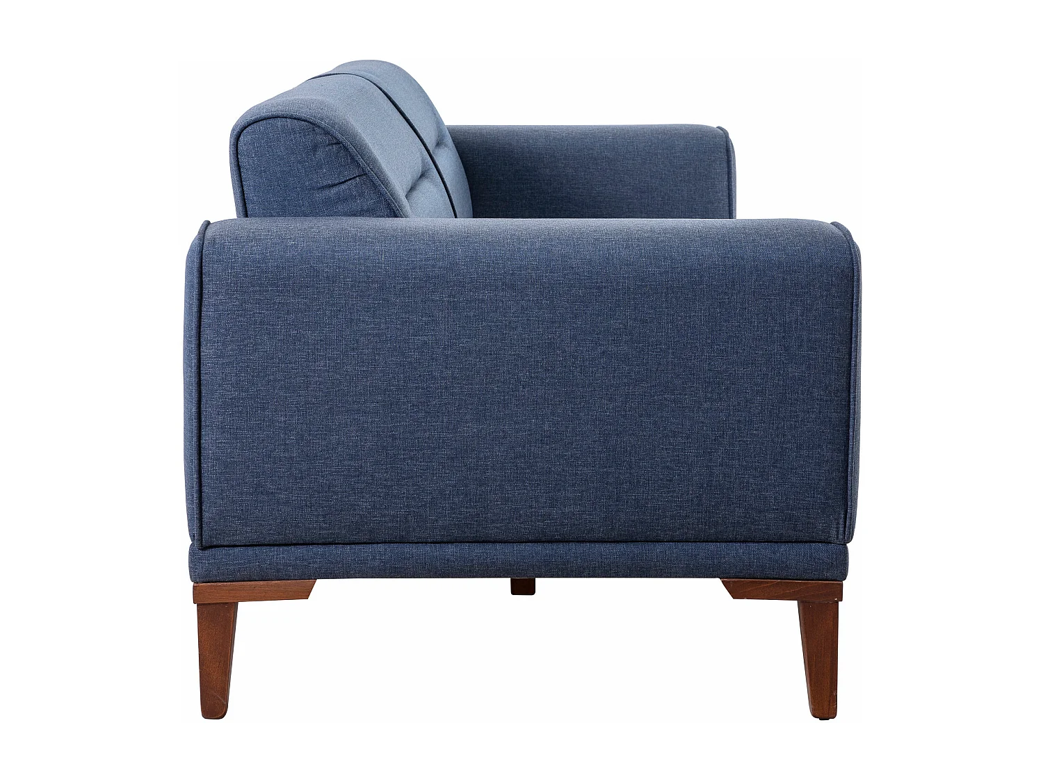 Ensemble canapé 3 places convertible, Fauteuil et table d'appoint Agios Tissu Bleu foncé