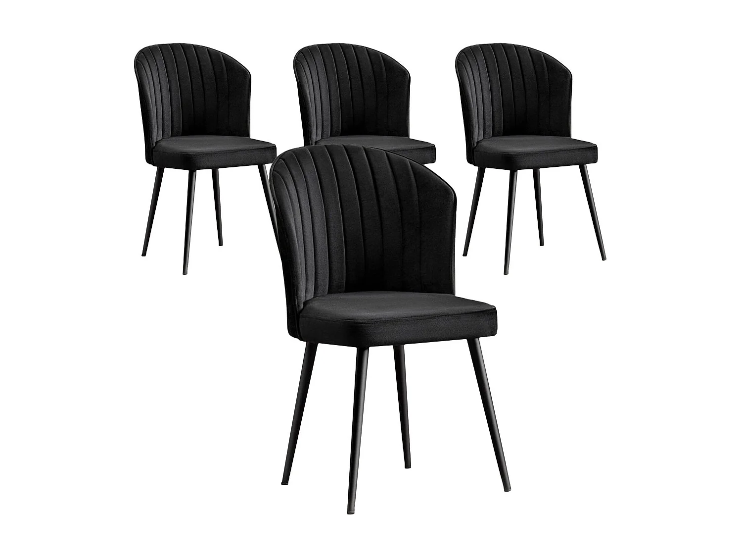 Stuhlset (4 Stück) - Black