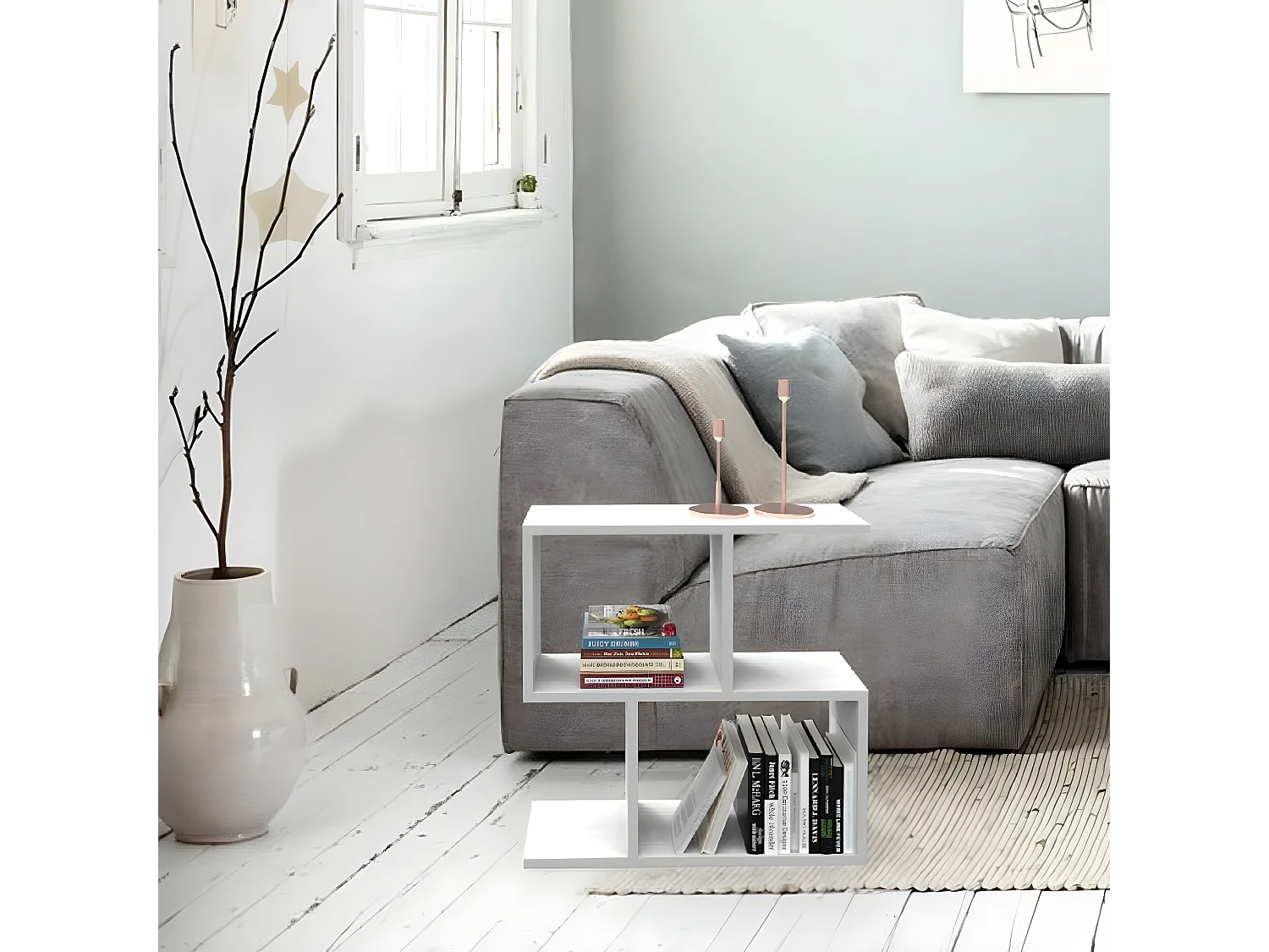 Koffietafel Jennifer - Wit - 60x20x60 cm - EPIKASA