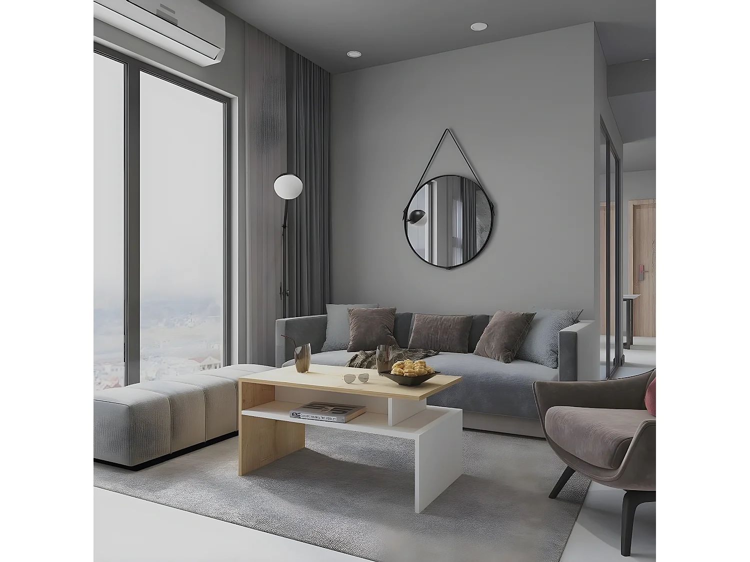 Koffietafel Giulia - Eik - 90x50x43 cm - EPIKASA