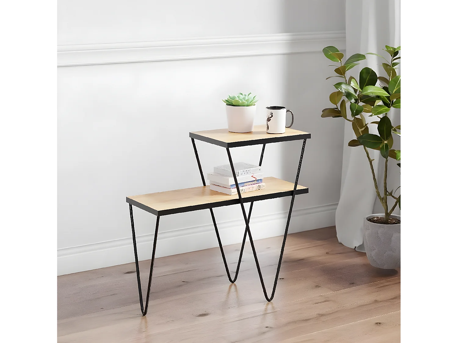 Table Basse Daria, Chêne, 60x25x55 cm, EPIKASA