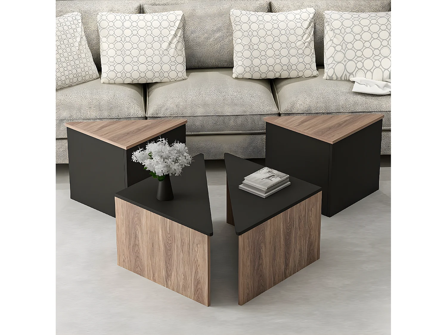 Mesa de Centro Sonia, Roble, 120x120x47 cm, EPIKASA