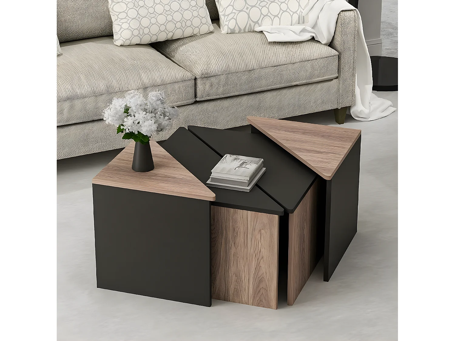 Mesa de Centro Sonia, Roble, 120x120x47 cm, EPIKASA