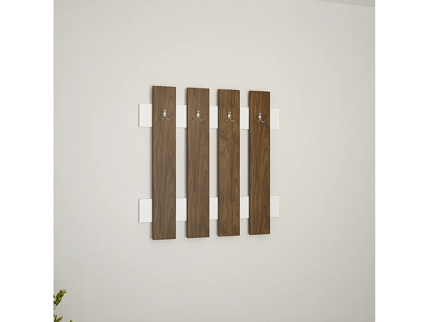 Cabides de Parede Morena, Noz, 72x4x72 cm, EPIKASA