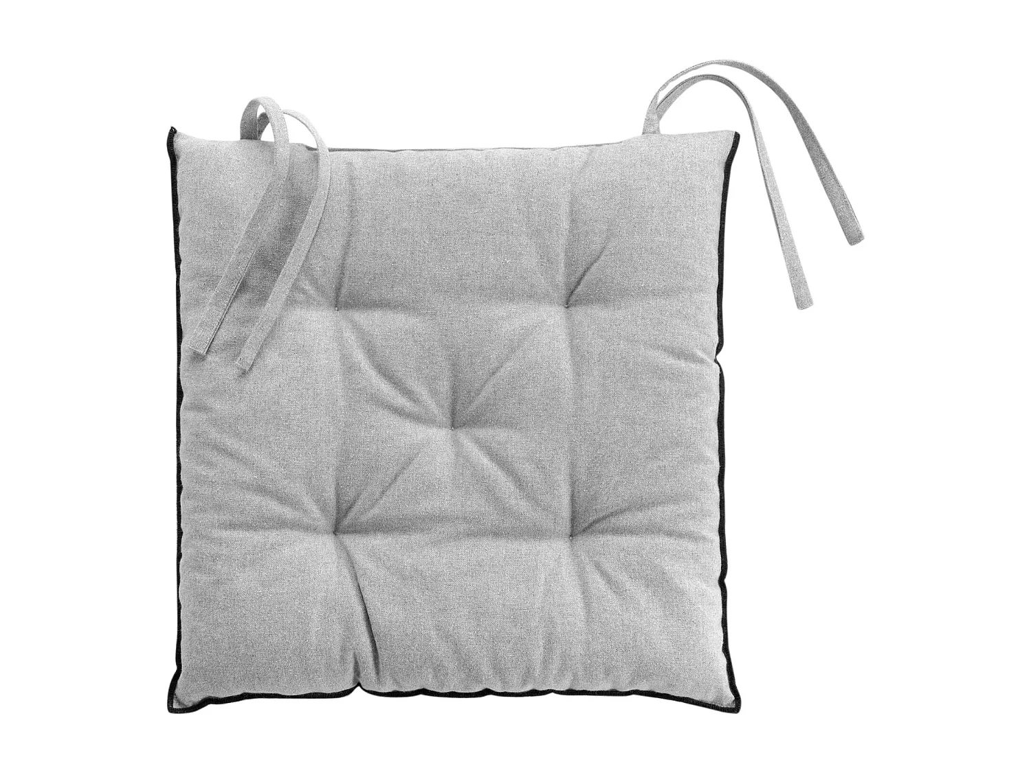 Galette de Chaise "Mistraline" 40x40cm Gris Chiné