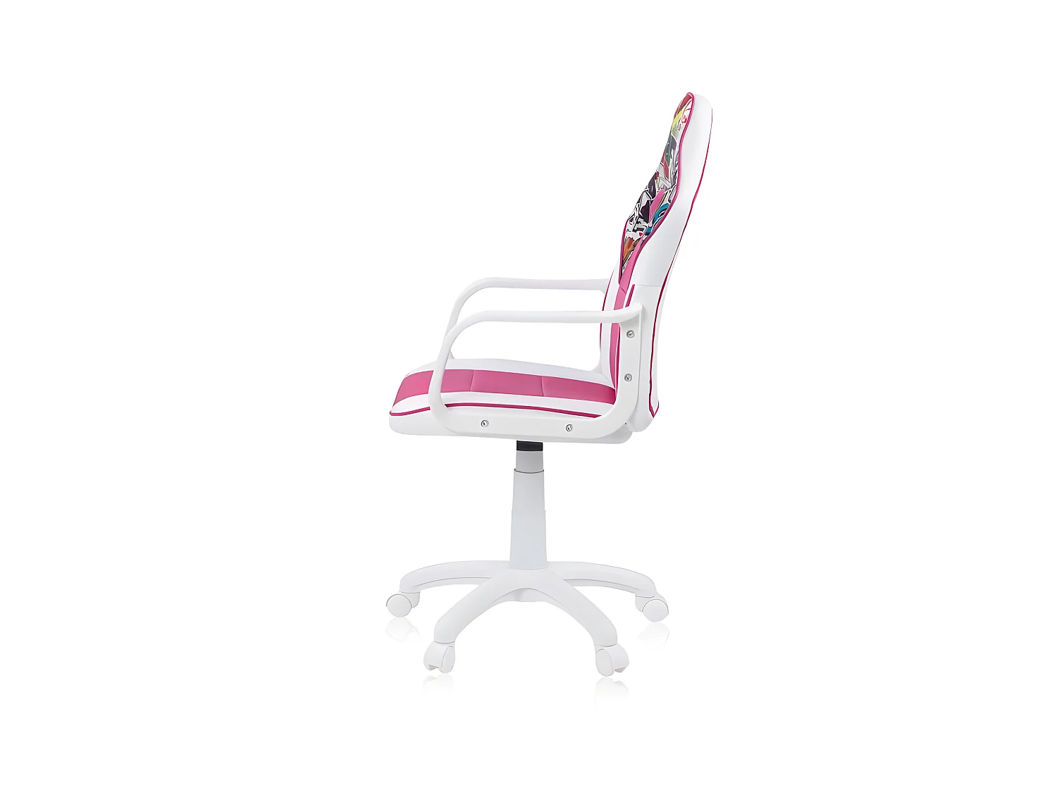 Silla gaming DRW Sticker - Blanco - Rosa DRW