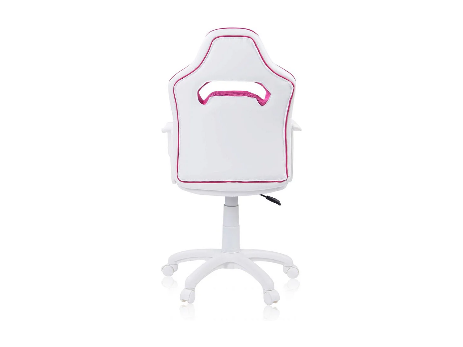 Silla gaming con ruedas y reposabrazos en blanco y rosa 98-109,5 cm DRW Sticker Sticker - Blanco - Rosa DRW