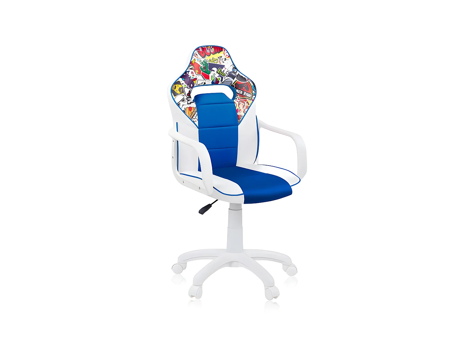 Silla gaming DRW Sticker Blanco Azul DRW