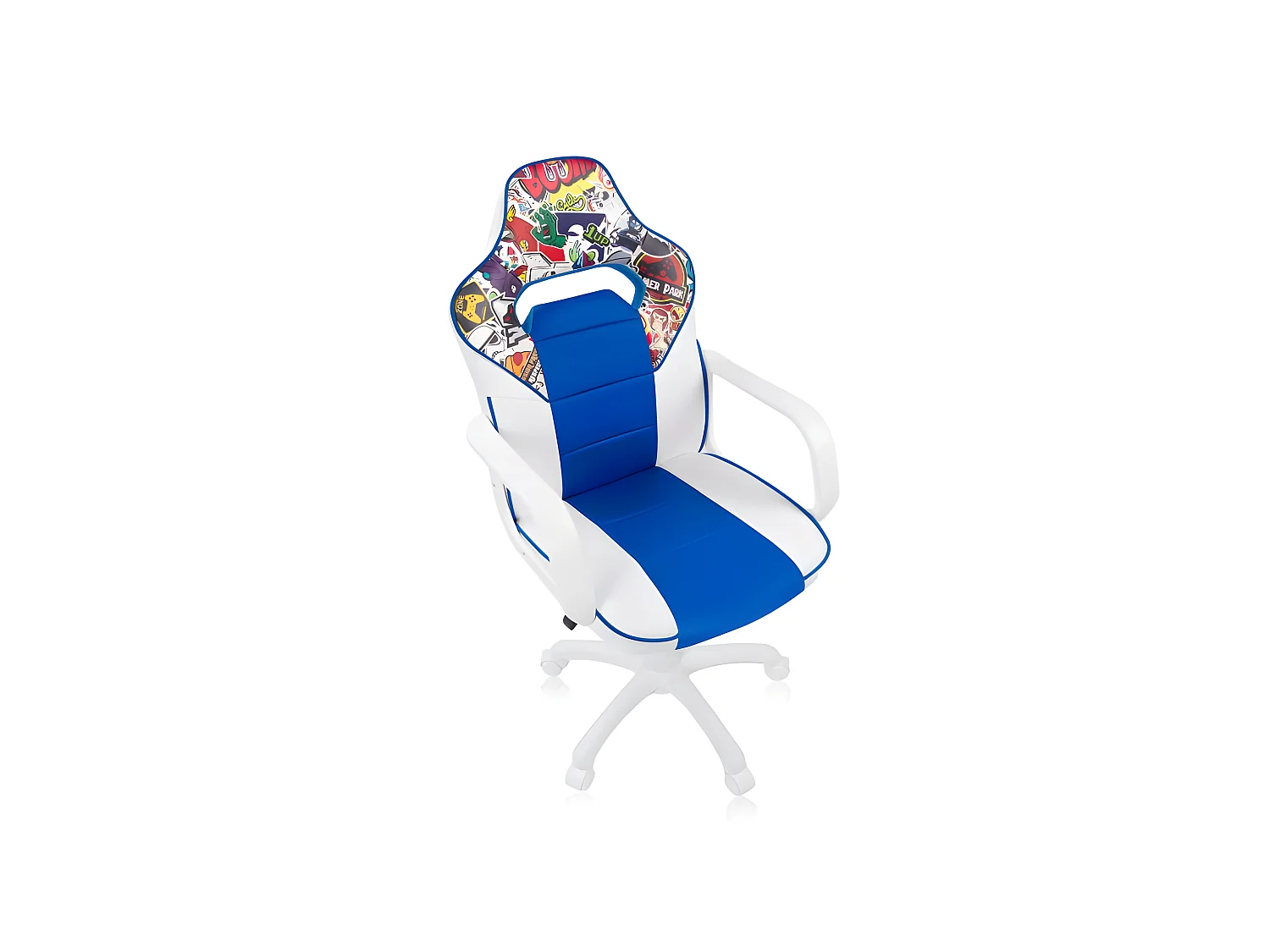 Silla gaming DRW Sticker Blanco Azul DRW
