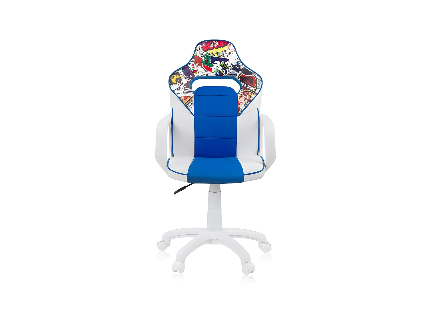Silla gaming DRW Sticker Blanco Azul DRW