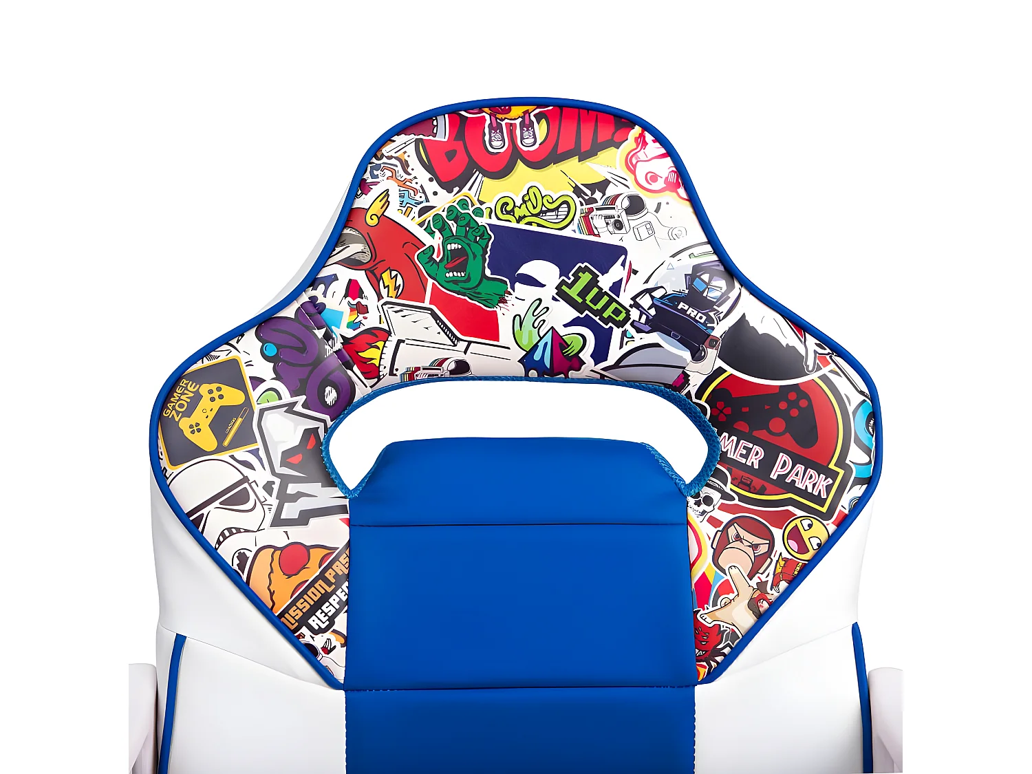 Silla gaming DRW Sticker Blanco Azul DRW