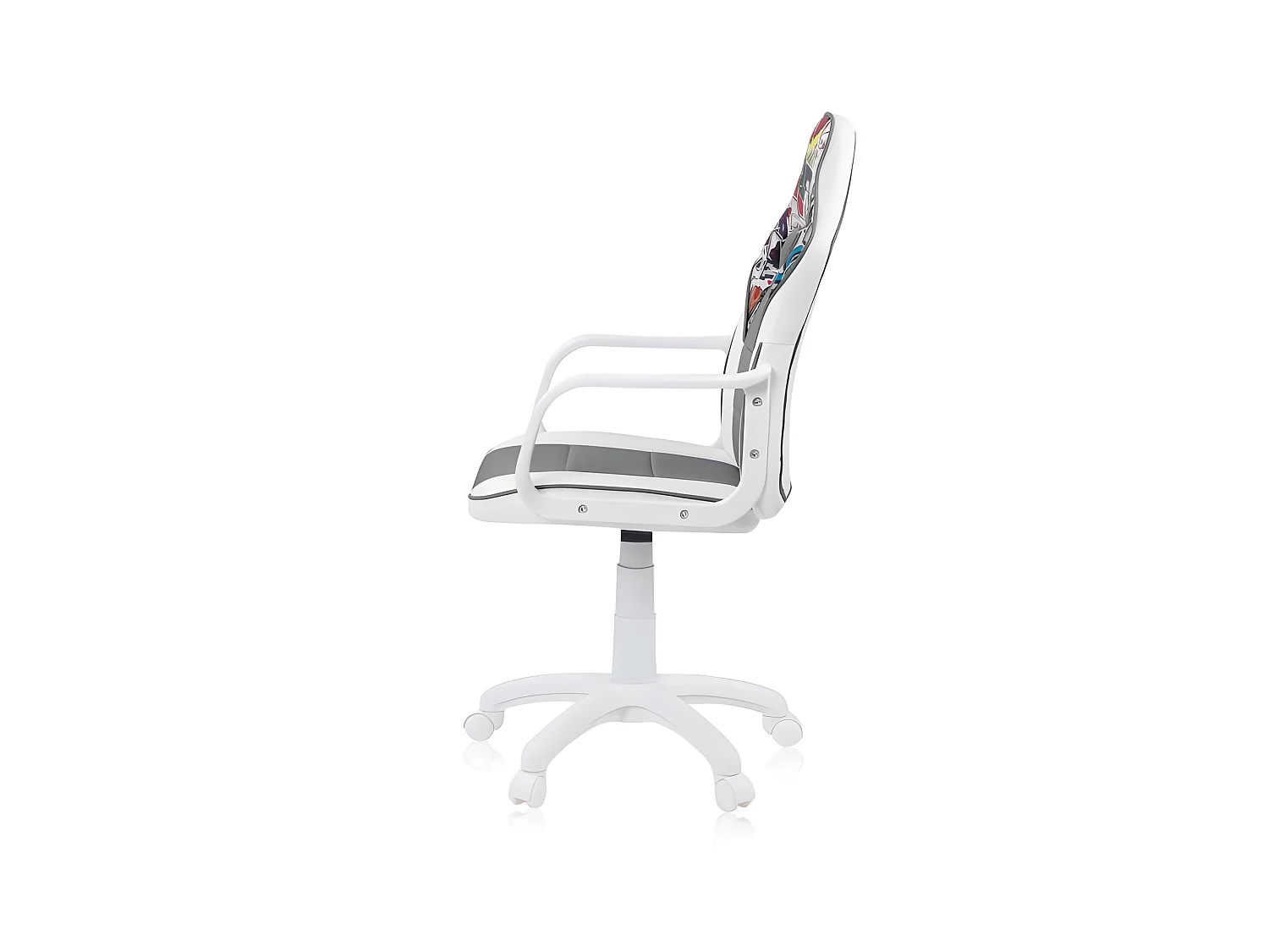 Silla gaming DRW Sticker - Blanco - Gris DRW