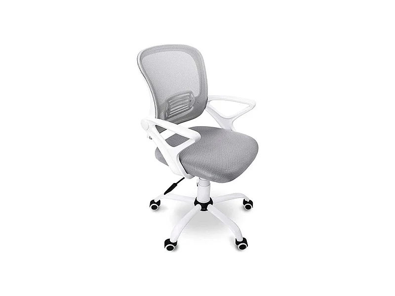 Silla de escritorio Brisa giratoria gris/blanco 93-101x60x60 cm Adec