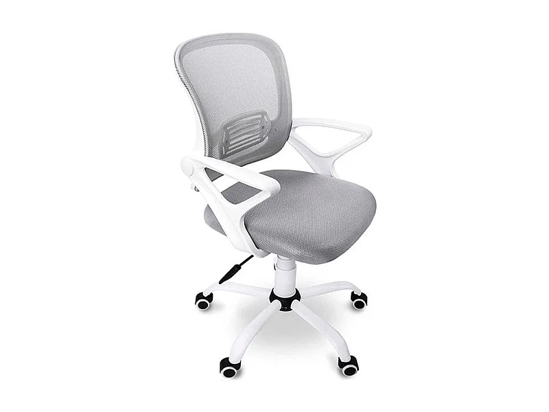 Chaise de bureau pivotante Perta Gris/Blanc