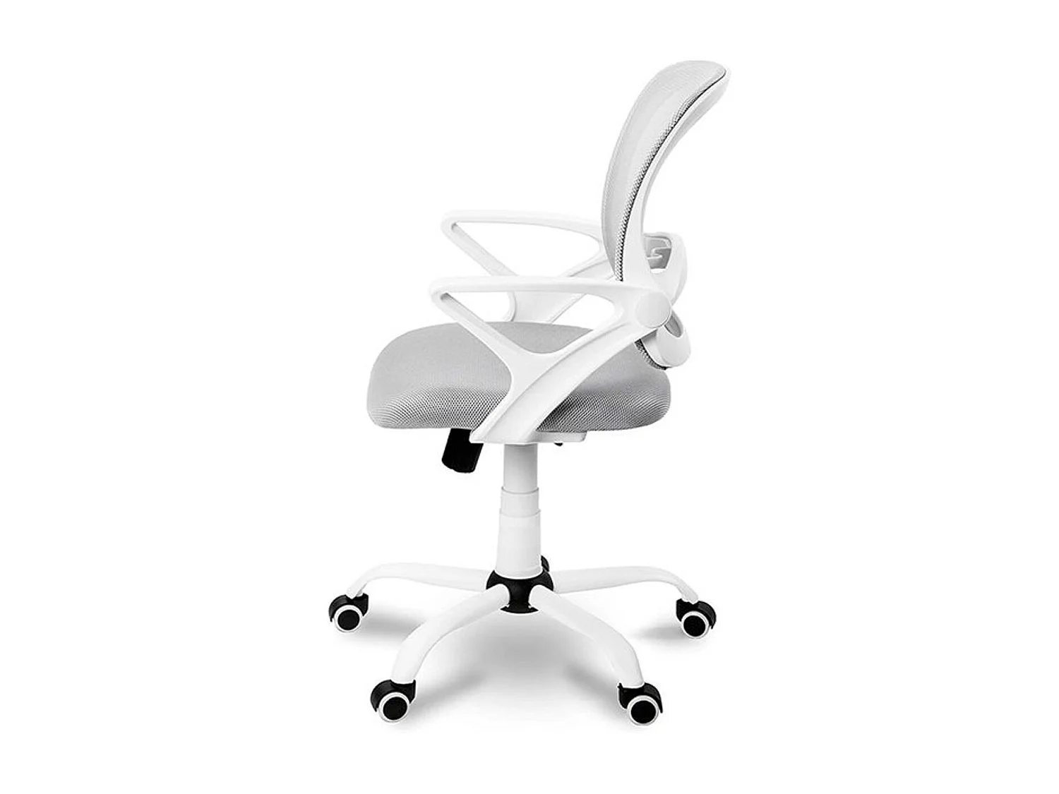 Chaise de bureau pivotante Perta Gris/Blanc