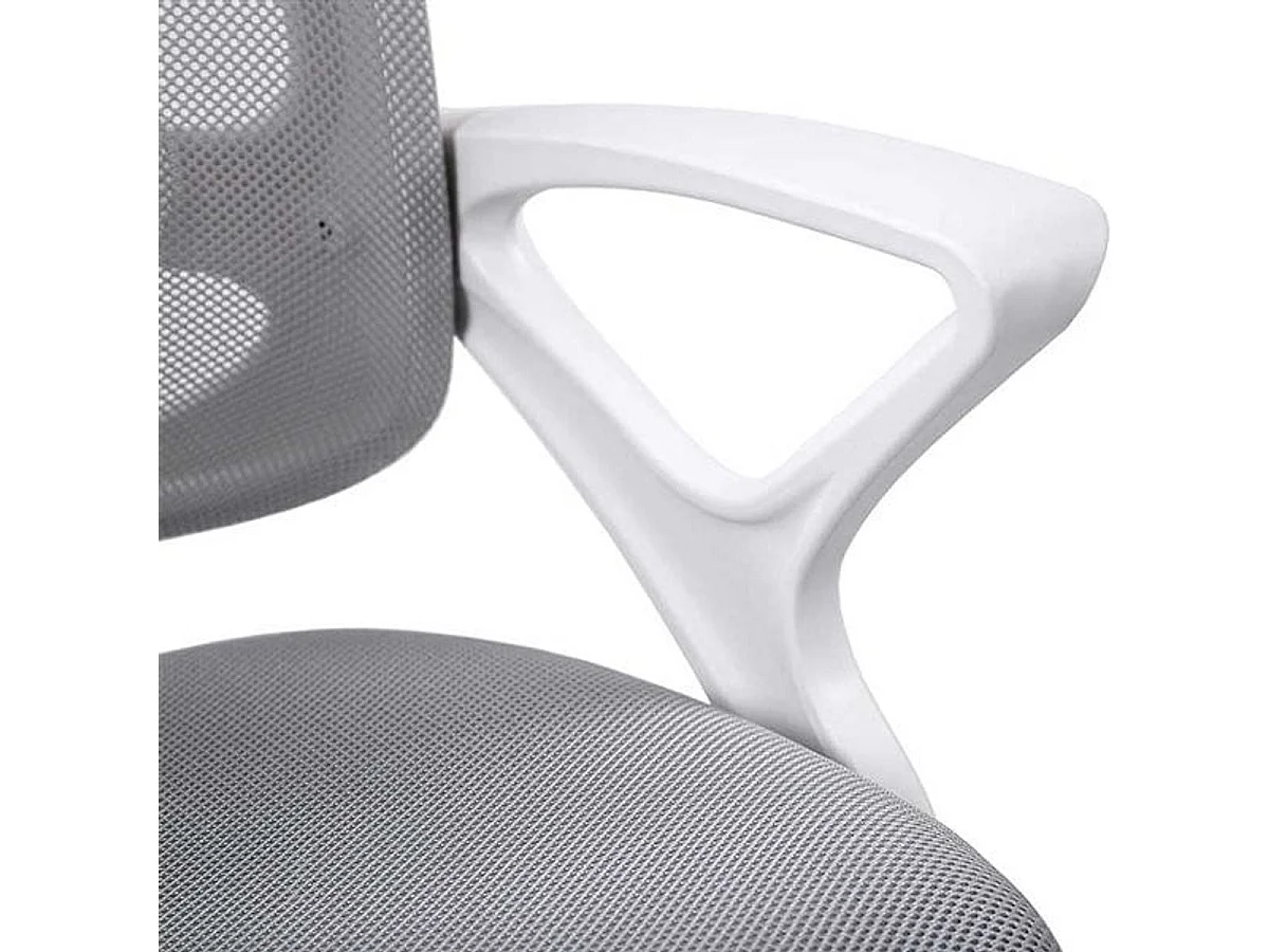 Chaise de bureau pivotante Perta Gris/Blanc