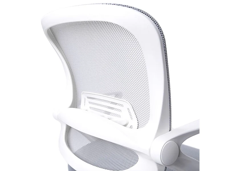Chaise de bureau pivotante Perta Gris/Blanc