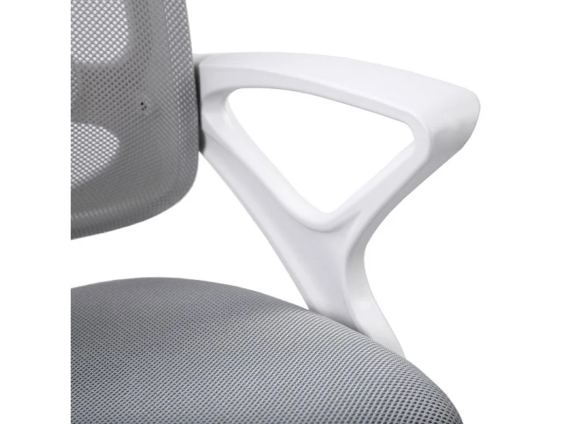Chaise de bureau pivotante Perta Gris/Blanc
