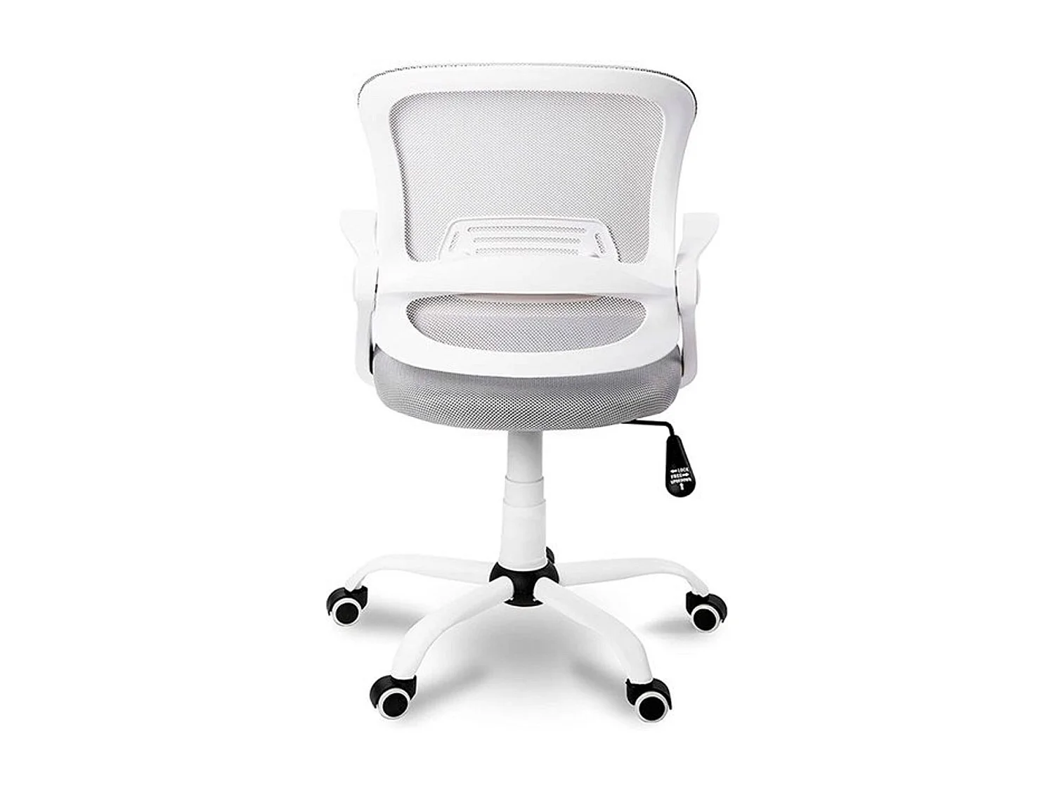 Chaise de bureau pivotante Perta Gris/Blanc