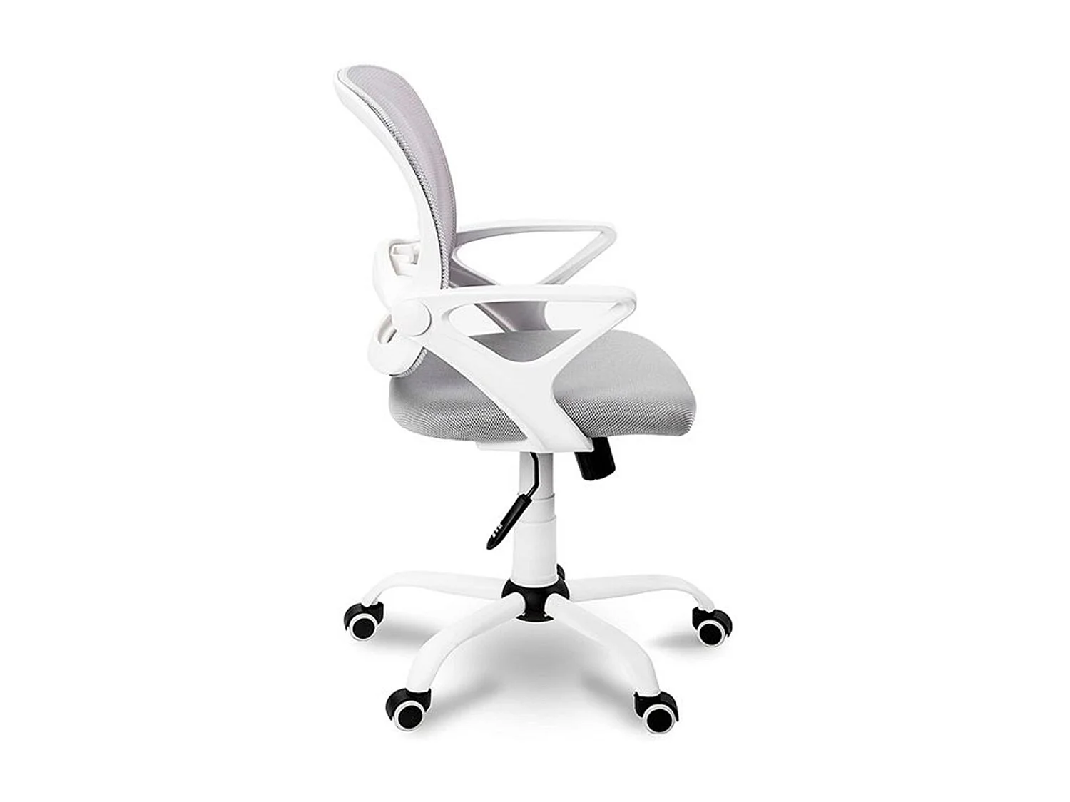 Chaise de bureau pivotante Perta Gris/Blanc