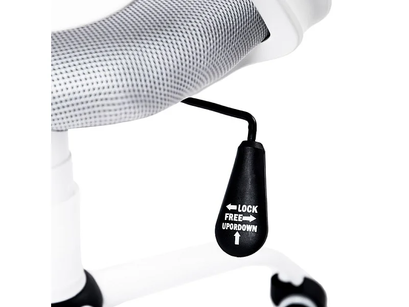 Chaise de bureau pivotante Perta Gris/Blanc