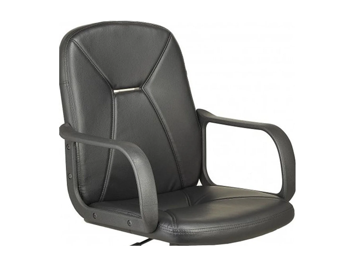 Sillón giratorio Génesis símil piel negro 87-96x55x55 cm Adec