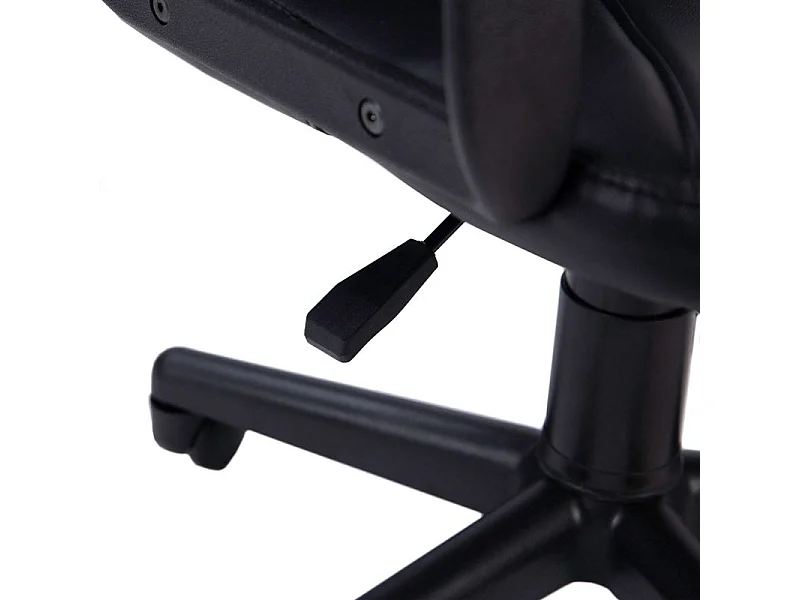 Sillón giratorio Génesis símil piel negro 87-96x55x55 cm Adec