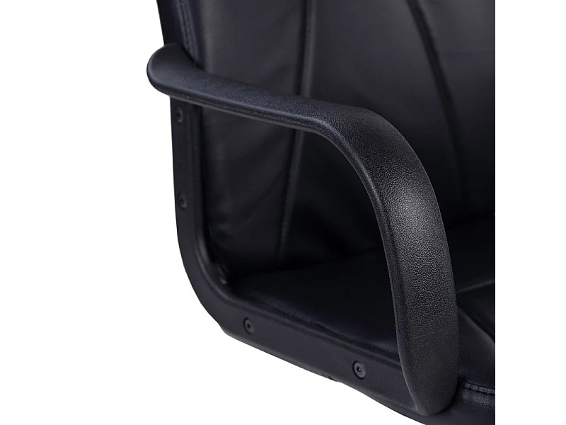 Sillón giratorio Génesis símil piel negro 87-96x55x55 cm Adec