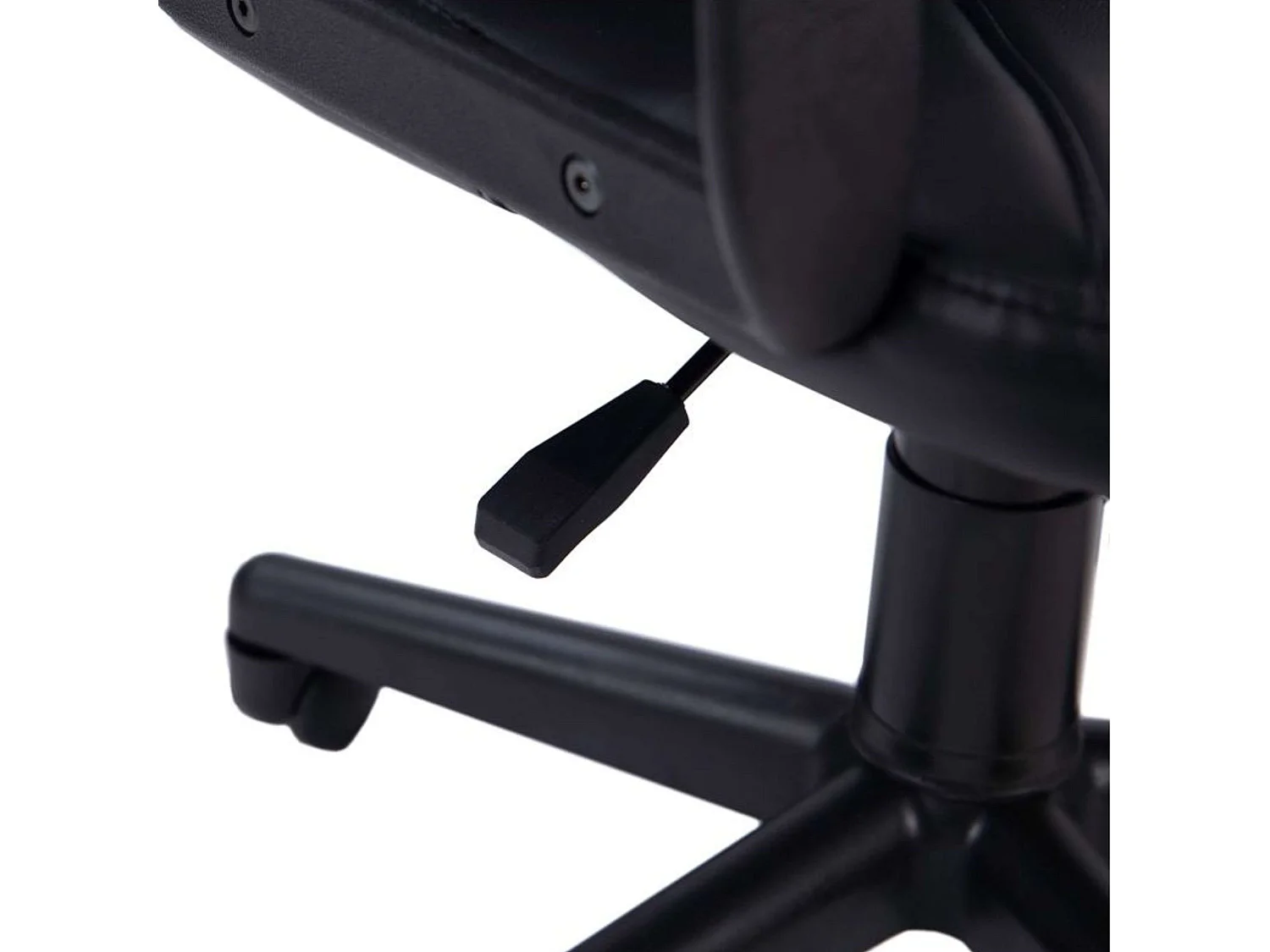 Sillón giratorio Génesis símil piel negro 87-96x55x55 cm Adec