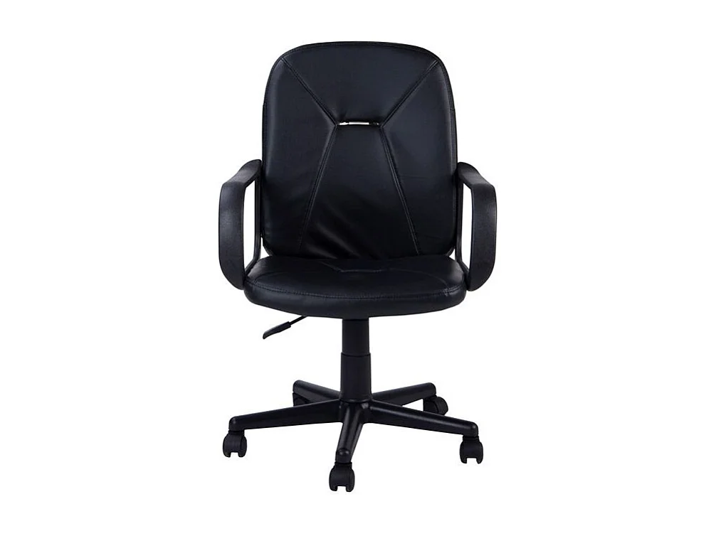 Sillón giratorio Génesis símil piel negro 87-96x55x55 cm Adec