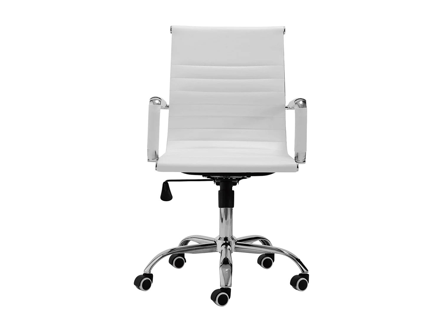 Cadeira giratória Kira, branca, 64x64x89/99 cm, cadeira de escritório moderna