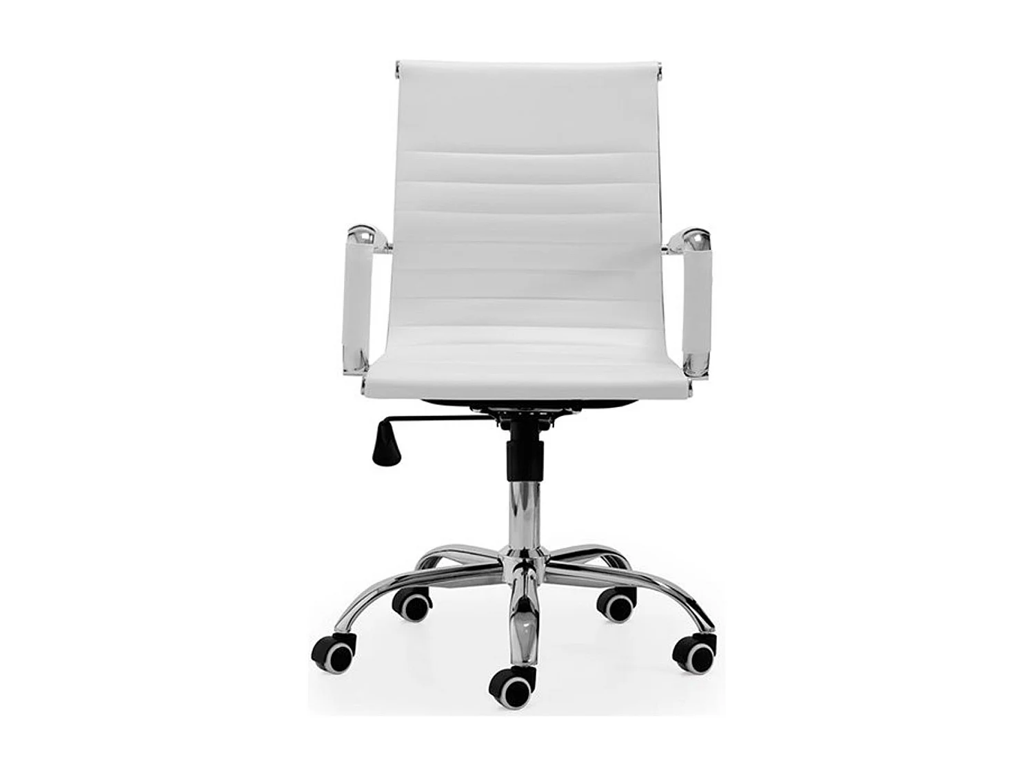 Silla Lucy giratoria polipiel blanco 89-99x64x64 cm Adec