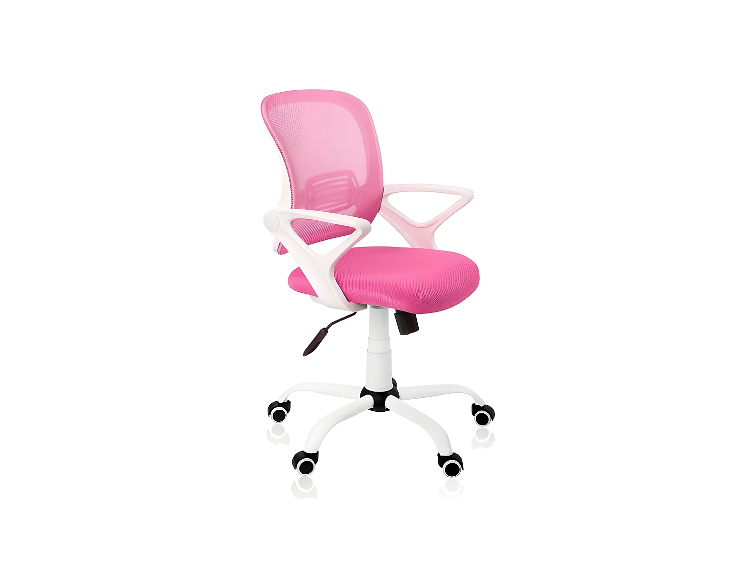Silla de escritorio Brisa rosa/blanco 93-101x60x60 cm Adec