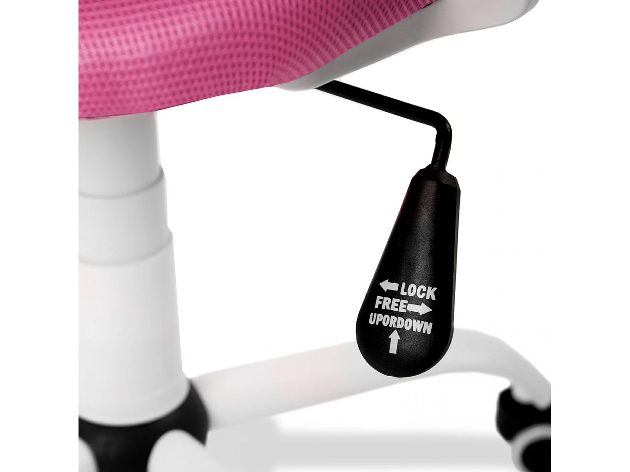 Silla de escritorio Brisa rosa/blanco 93-101x60x60 cm Adec