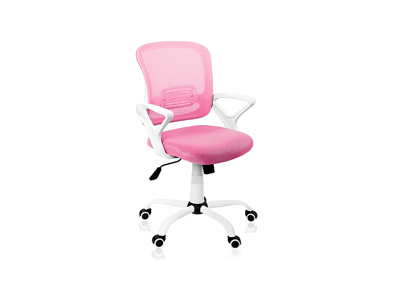 Silla de escritorio Brisa rosa/blanco 93-101x60x60 cm Adec