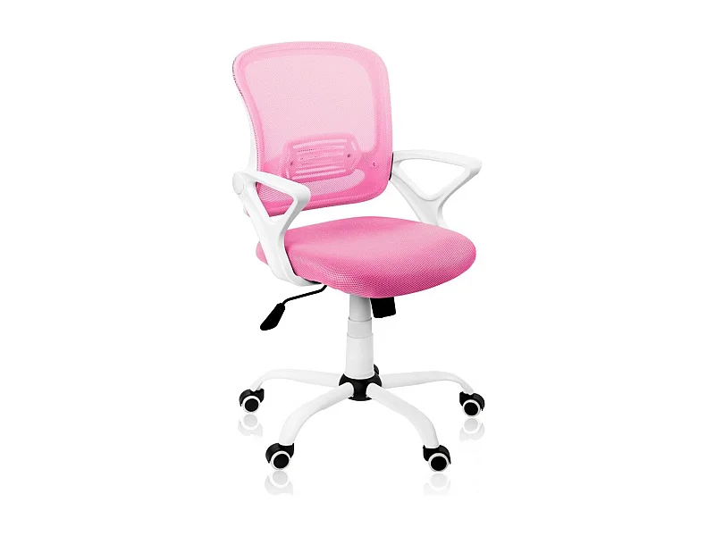 Silla de escritorio Brisa rosa/blanco 93-101x60x60 cm Adec