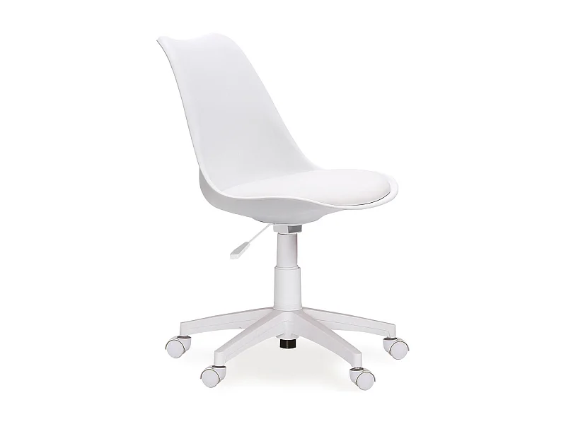 Silla de escritorio Lina giratoria y altura regulable blanco Adec
