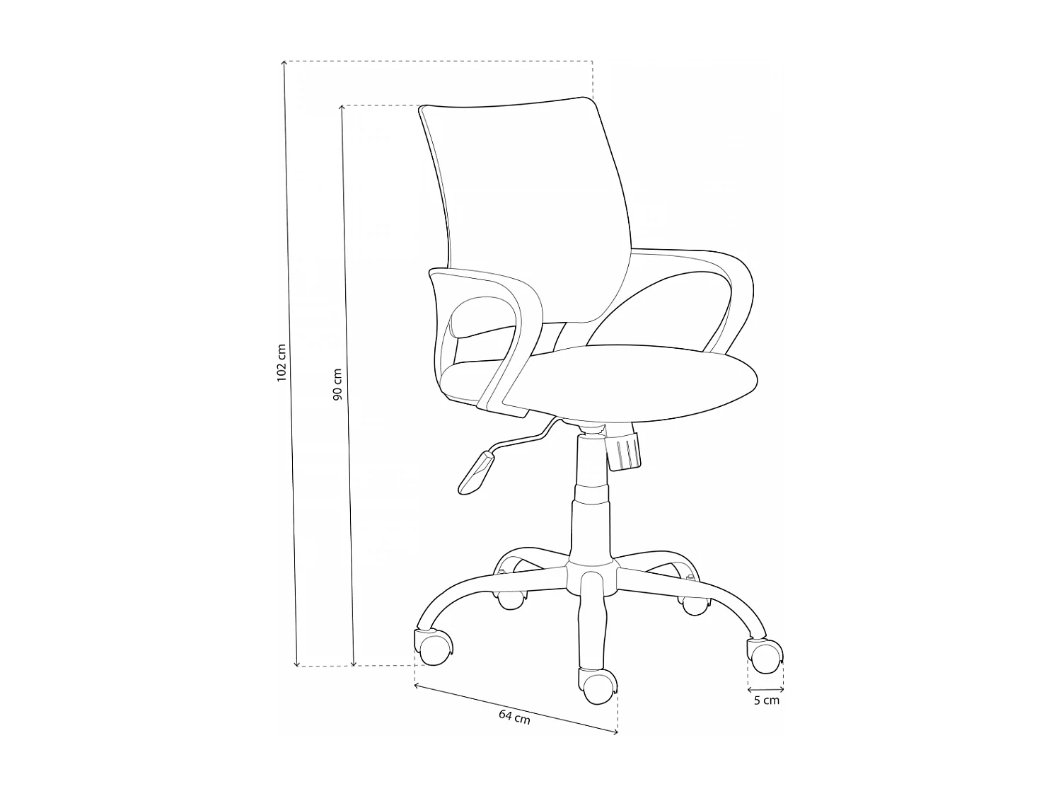 Cadeira de escritório Logic Negro - Rosa Logic