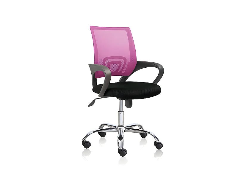 Silla giratoria Phase negro/rosa 90-102x60x60 cm Adec