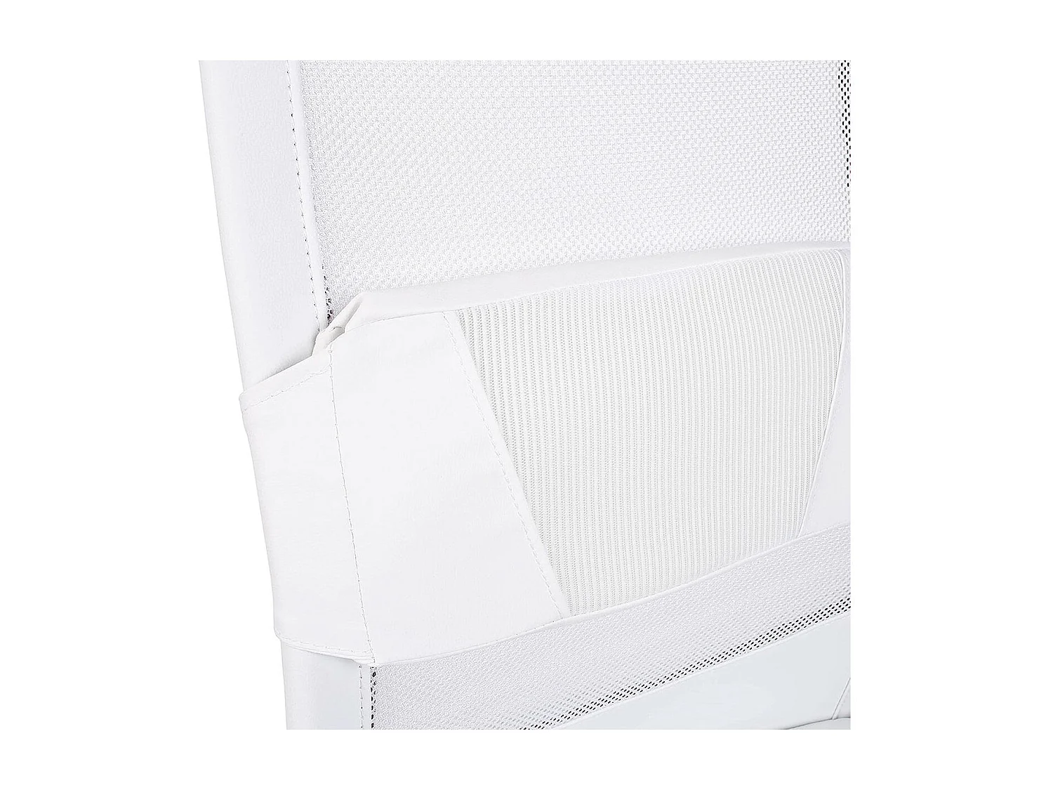 Chaise de bureau blanche respirante avec coussin lombaire pour bureau moderne