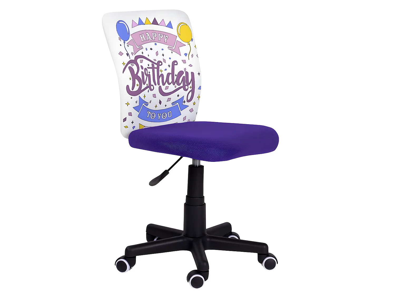 Silla de estudio infantil Píntame Morado - Blanco